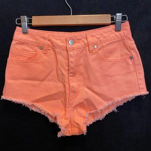 Forever 21 | Orange/Coral High Waisted Jean Shorts